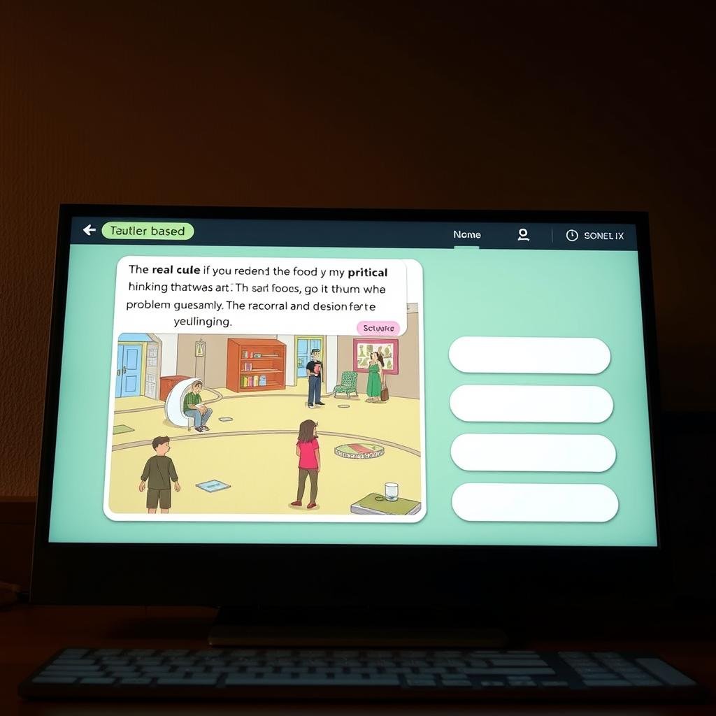 Scenario-based quiz showing real-world problem solving, illustrating scenario-based approaches for online quiz effectiveness in e-learning